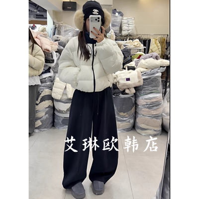 8317撞色立领90白鸭绒羽绒服