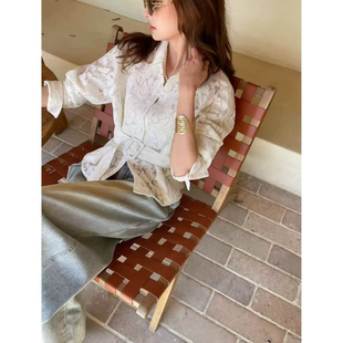 衬衫 3.14 气质翻领腰带收腰显瘦蕾丝长袖 新款 女 K2602春装