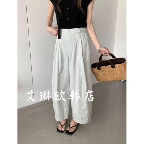 TOP77627夏款休闲裤纯色女百搭