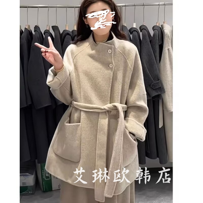 050秋款超细羊毛大衣羊绒外套女