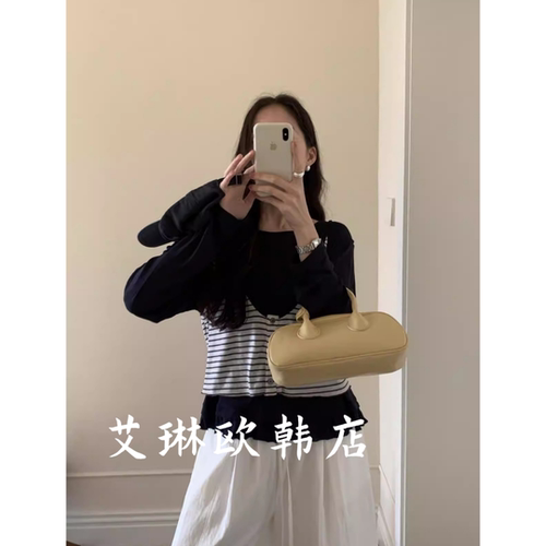 ouur米鹿50097针织马甲T恤两件套