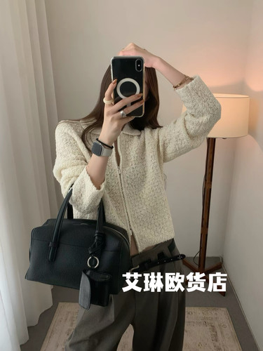9roove九禾34341温柔韩系立体羊羔毛毛衣(含85%绵羊毛)