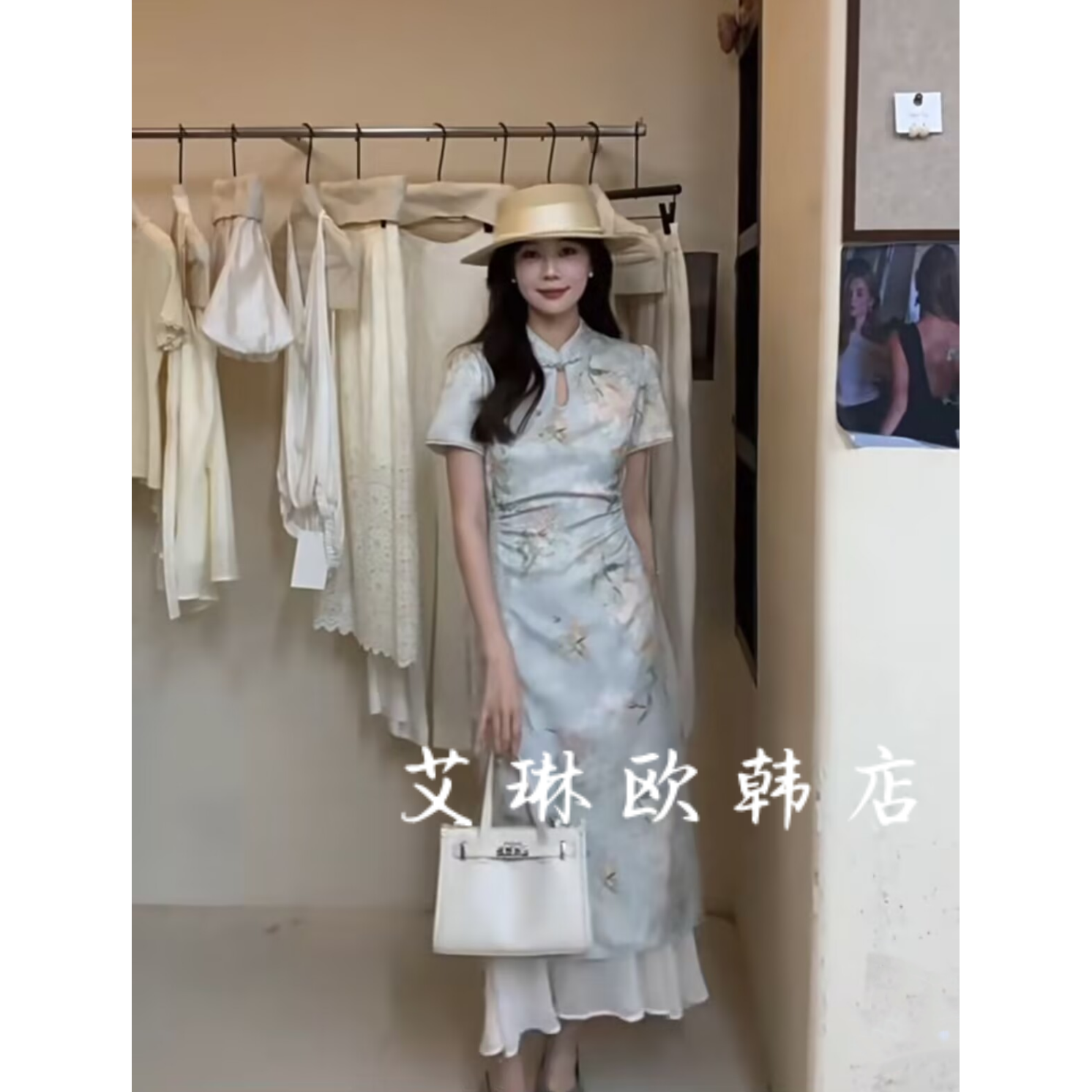 秒杀不退5503夏装新款新中式国风印花收腰显瘦改良旗袍连衣裙女