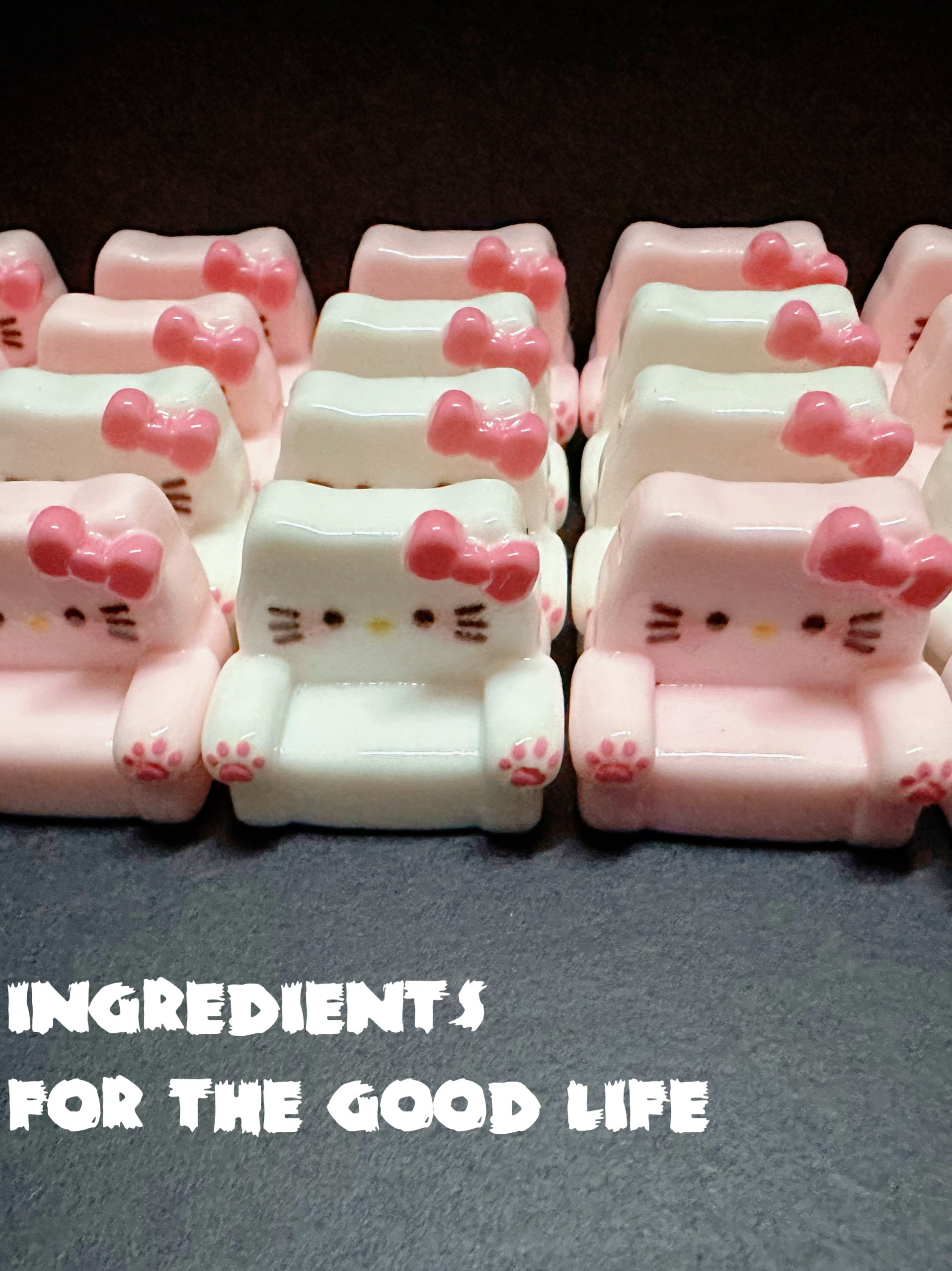 DIY高定仿真微缩立体食玩KT猫沙发娃屋道具摆挂件冰箱贴车饰摆台