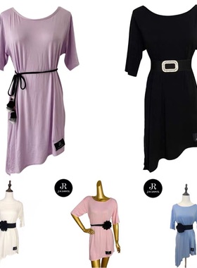 JIA.DANCE 拉丁舞新款连衣裙女 优质莫代尔宽松练习服开叉斜裙R26