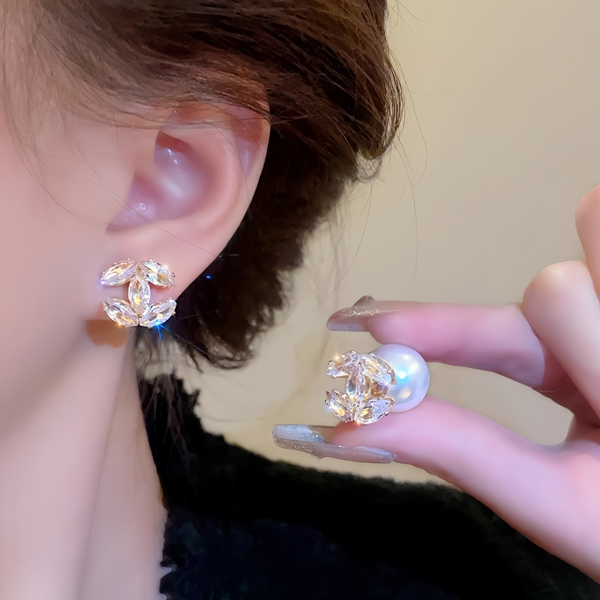 小香风耳环925银针耳钉