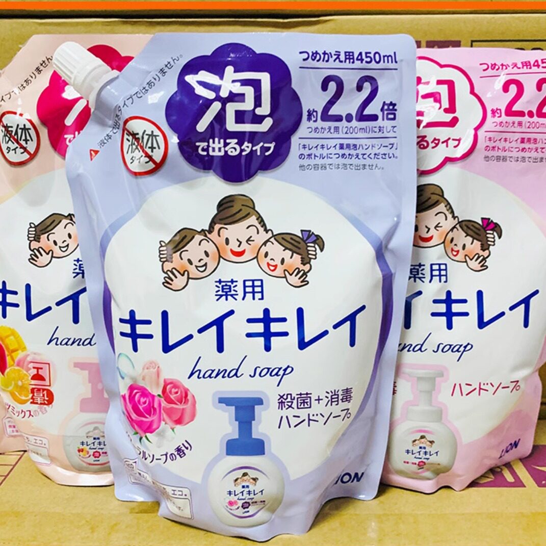 日本委托代买LION狮王泡沫型洗手液 杀菌消毒补充液袋装替