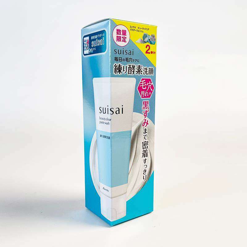 日本委托代买suisai酵素洁面洗面奶清爽毛孔黑头120g送2粒洁颜粉
