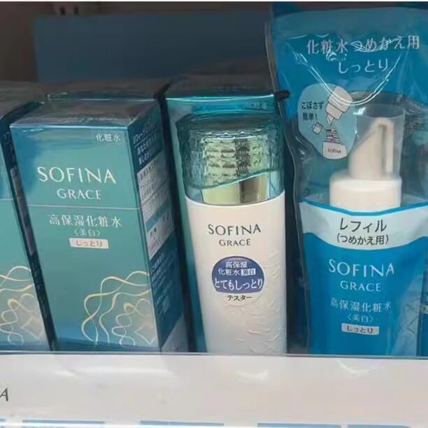 日本委托代买苏菲娜sofinagrace抗皱亮白紧致化妆水乳液正装+替换