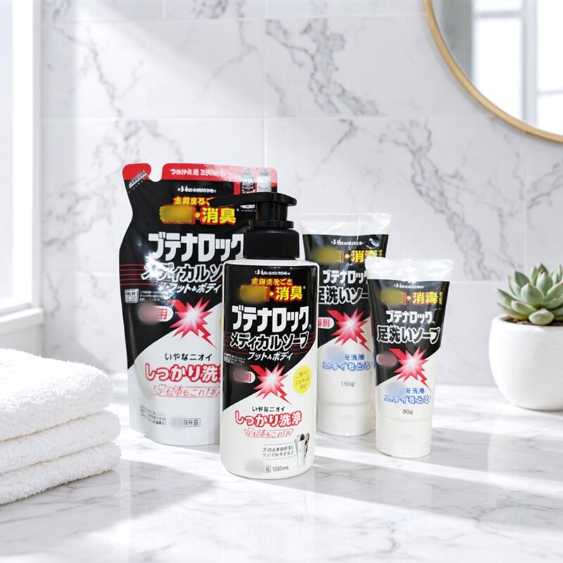 日本委托代买久光制药除脚异味足部除臭止汗去味洗脚奶80g