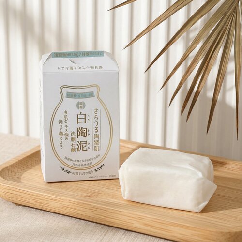 日本委托代买沛丽康白陶泥洁面皂和汉白花香保湿肌肤100g