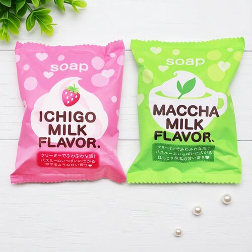日本委托代买pelican沛丽康香皂沐浴保湿草莓抹茶味洁面牛奶皂