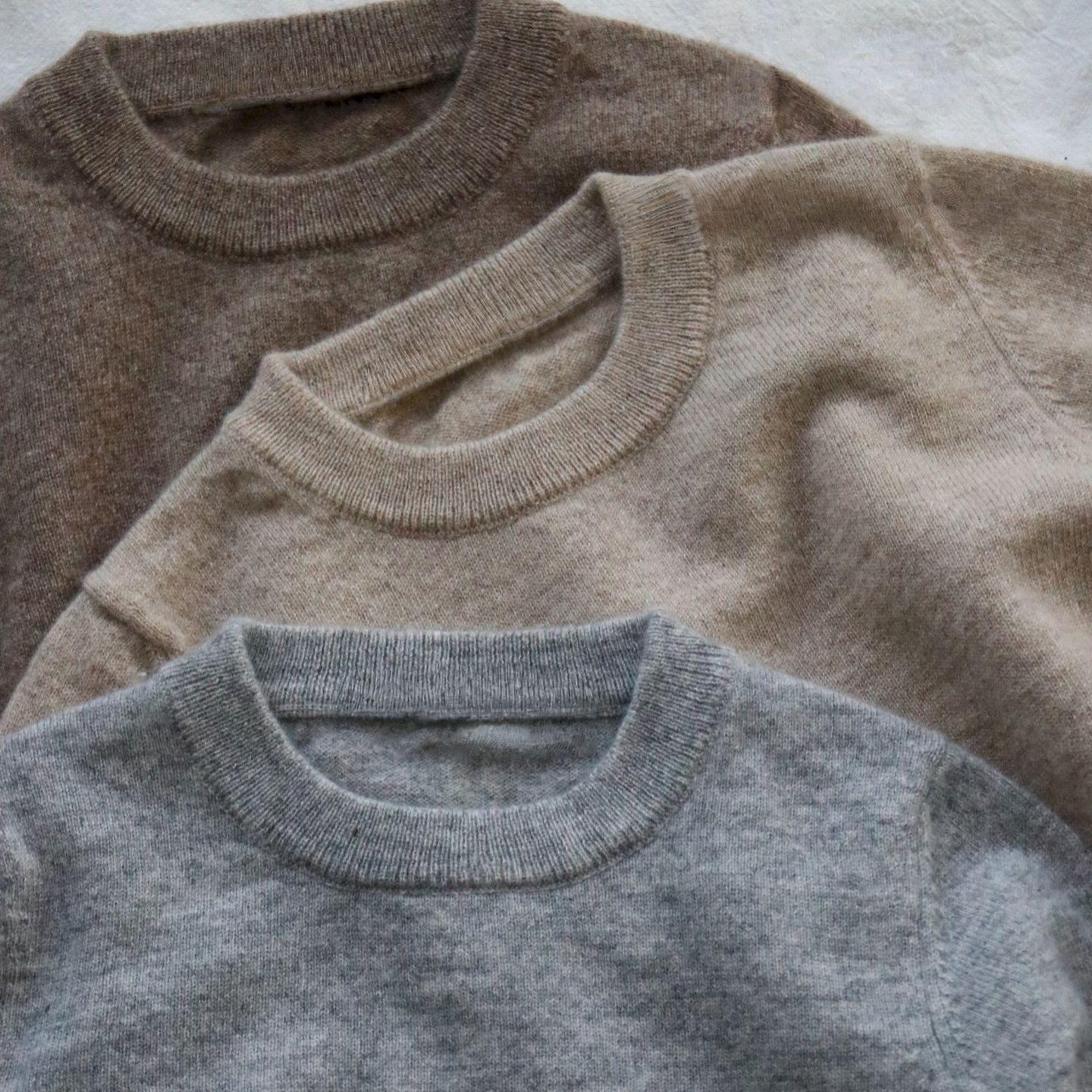 儿童羊毛衫秋冬季韩系风男女童套头毛衣宝宝圆领纯色内搭针织衫