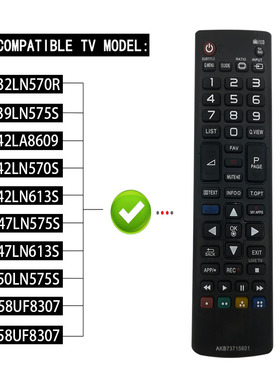 适用于LG电视机遥控器AKB73715601 universal model精品英文版