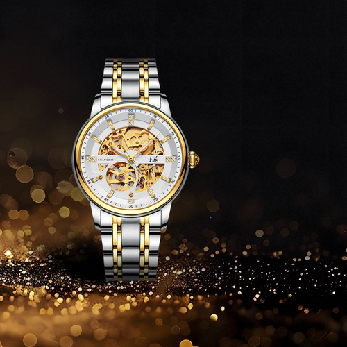 上海全自动镂空透底防水休闲手表