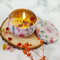 Dried flower scented candles for home living room incense to aid sleep and calm the mind, bedroom candles, gift boxes, ornaments, wedding souvenirs thumbnail 5