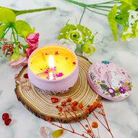 Dried flower scented candles for home living room incense to aid sleep and calm the mind, bedroom candles, gift boxes, ornaments, wedding souvenirs thumbnail 6