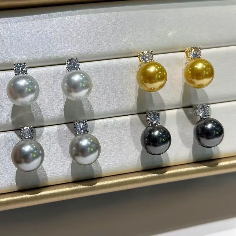 S925银人造akoya极光粉光戴妃珍珠耳钉女真多麻色珍珠耳钉戴妃款,饰品/流行首饰/时尚饰品新,耳钉,淘宝优惠券,粉丝福利购,淘宝优惠卷