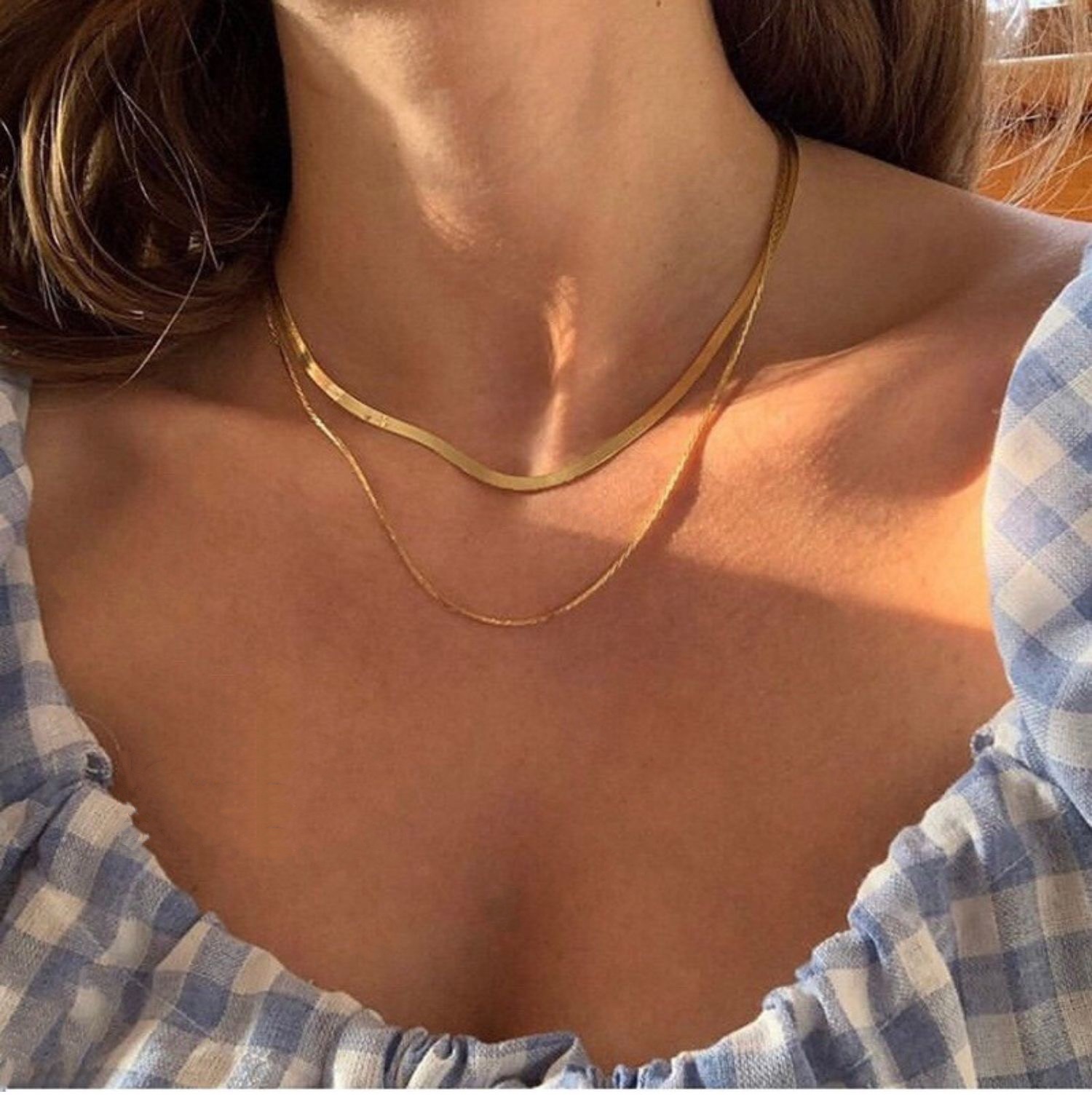 欧美风极简蛇骨链项链颈链choker女质感钛钢不掉色锁骨链简约细
