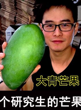 三个研究生大青芒新鲜水果大芒果