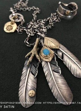 精工手作日本高桥吊坠泰银银鹰爪