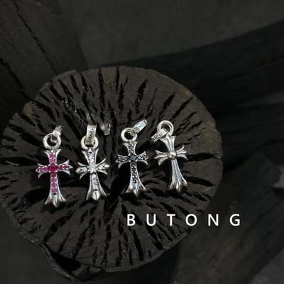 日韩纯银十字架锆石钻小吊坠项链