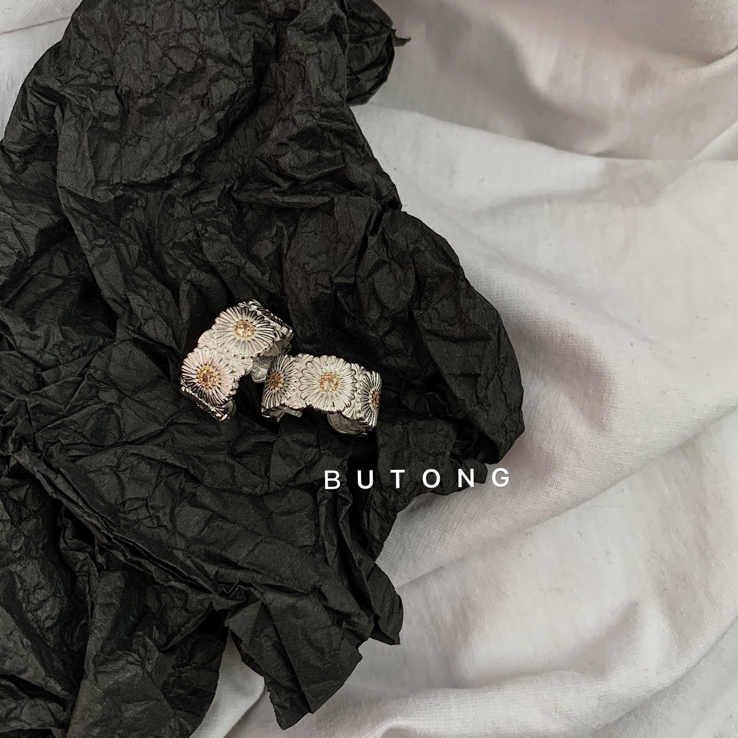 不同银匠925纯银gd花ins风小雏菊