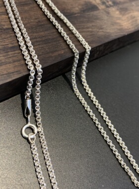 不同纯银双圆环个性气质男女短链