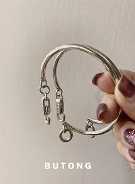 不同银匠德国黑暗小众纯银女手镯