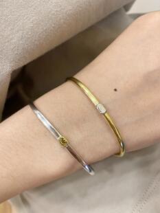 不同银匠 手工S925纯银黄铜恶搞俏皮笑脸开口手镯男女情侣款手环