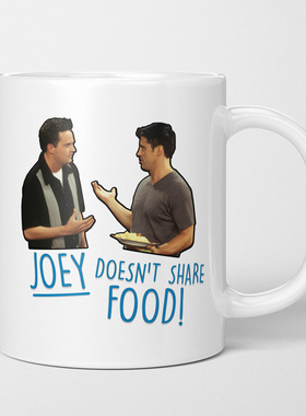 JOEY DOESN'T SHARE FOOD!老友记FRIENDS陶瓷马克杯水杯子男女生