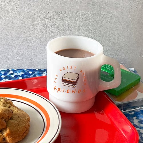 老友记奶玻璃杯咖啡杯马克杯子
