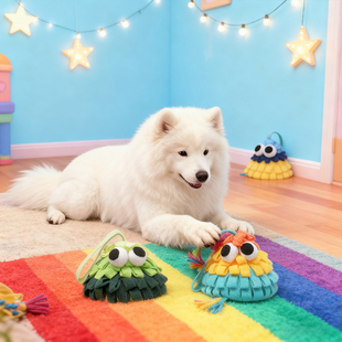 宠物漏食玩具毛绒丰荣狗狗益智游戏藏嗅闻垫互动解闷神器猫咪趣味