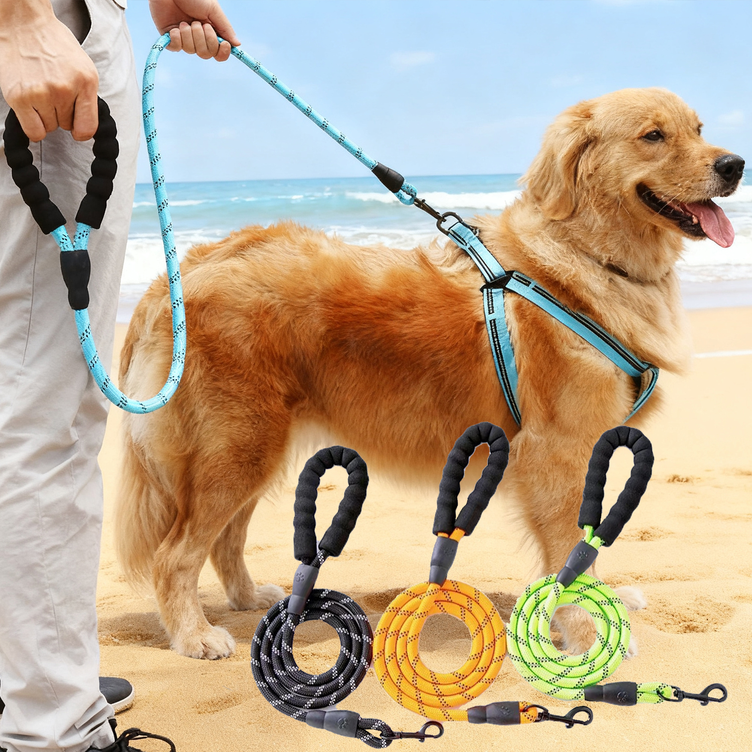 狗狗牵引绳防爆冲遛狗绳猫咪链子