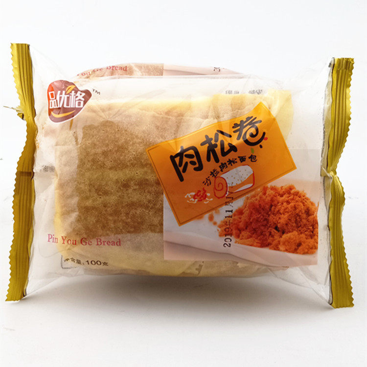品优格  肉松卷沙拉肉松味面包早餐糕点零食袋装100克多省包邮
