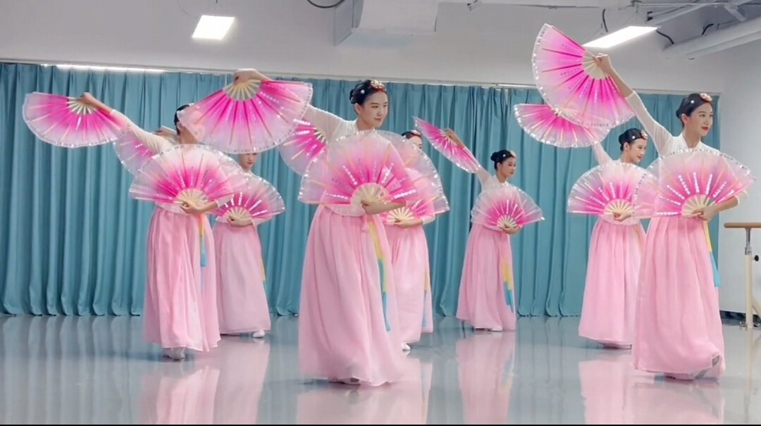 新朝鲜族舞蹈扇子韩国舞蹈扇子原版北舞十三级朝鲜族考级扇纱扇子