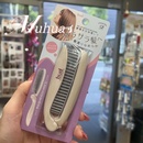 日本制Ikemoto bud消除静电美发折叠便携梳子不伤发假发可用