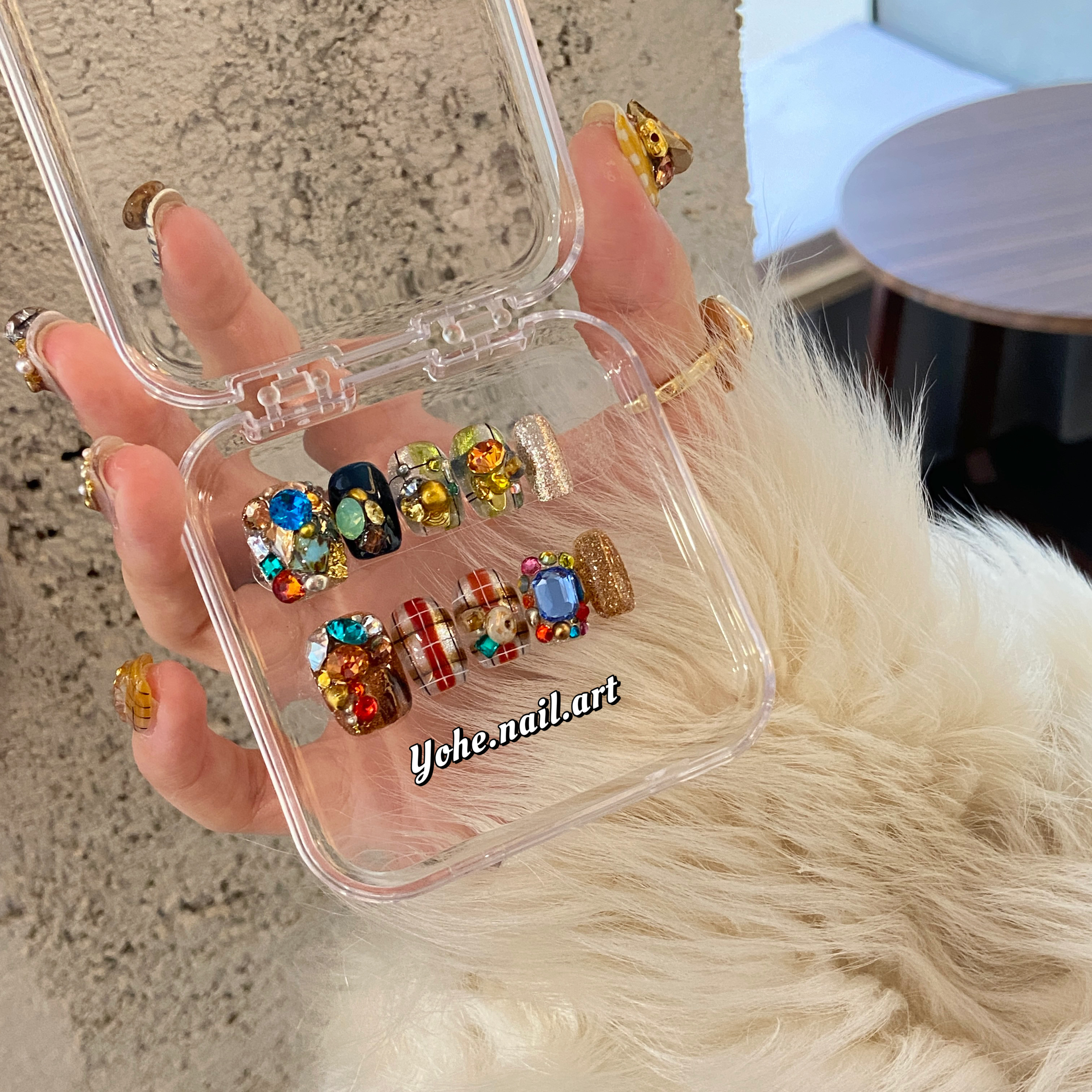 宥荷Studio 新年限定 苏格兰情调穿戴甲美甲定制假指甲手工短甲,彩妆/香水/美妆工具,穿戴甲/甲片,淘宝优惠券,粉丝福利购,淘宝优惠卷