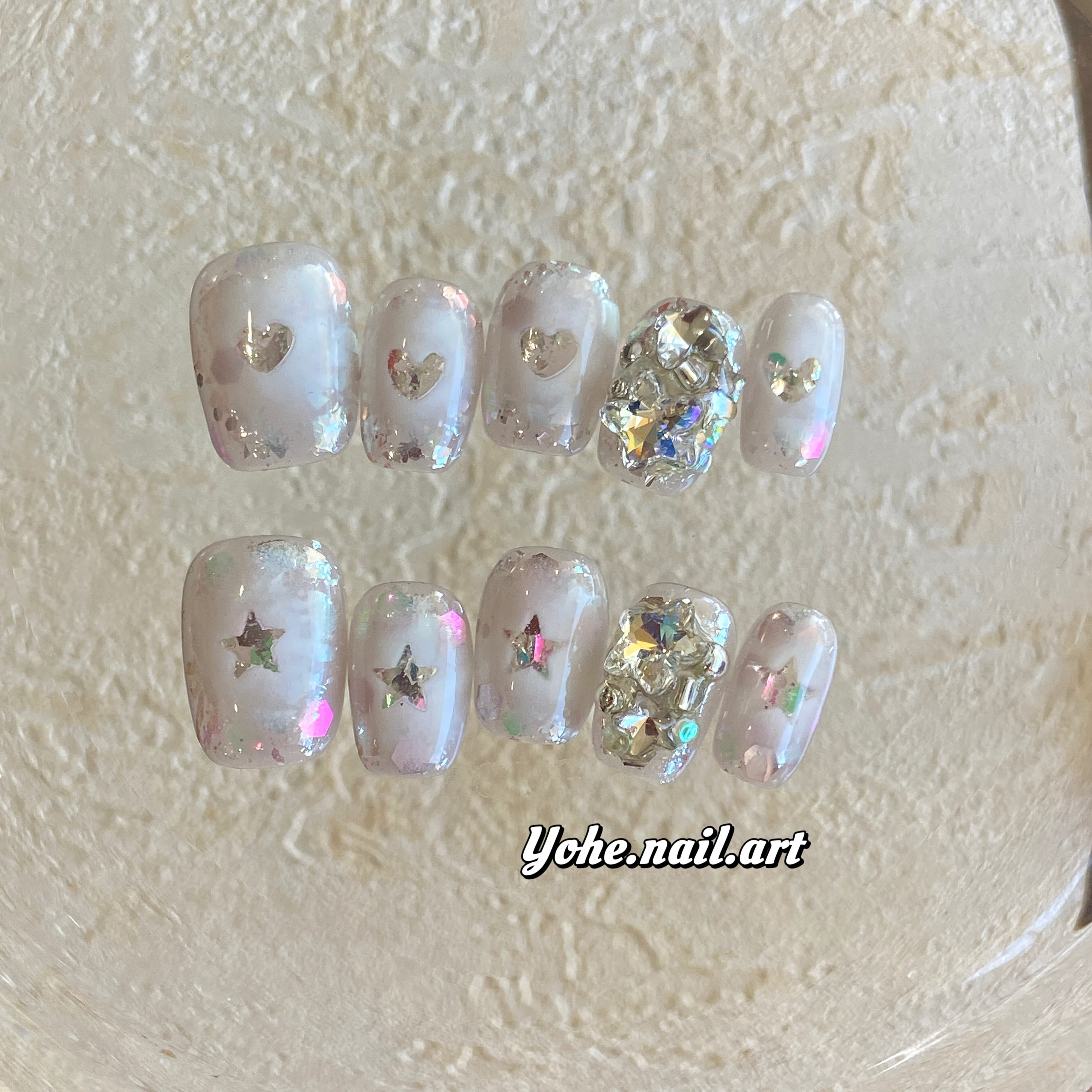 宥荷Studio 灵动岛 高级感穿戴甲美甲定制假指甲手工定制短甲,彩妆/香水/美妆工具,穿戴甲/甲片,淘宝优惠券,粉丝福利购,淘宝优惠卷