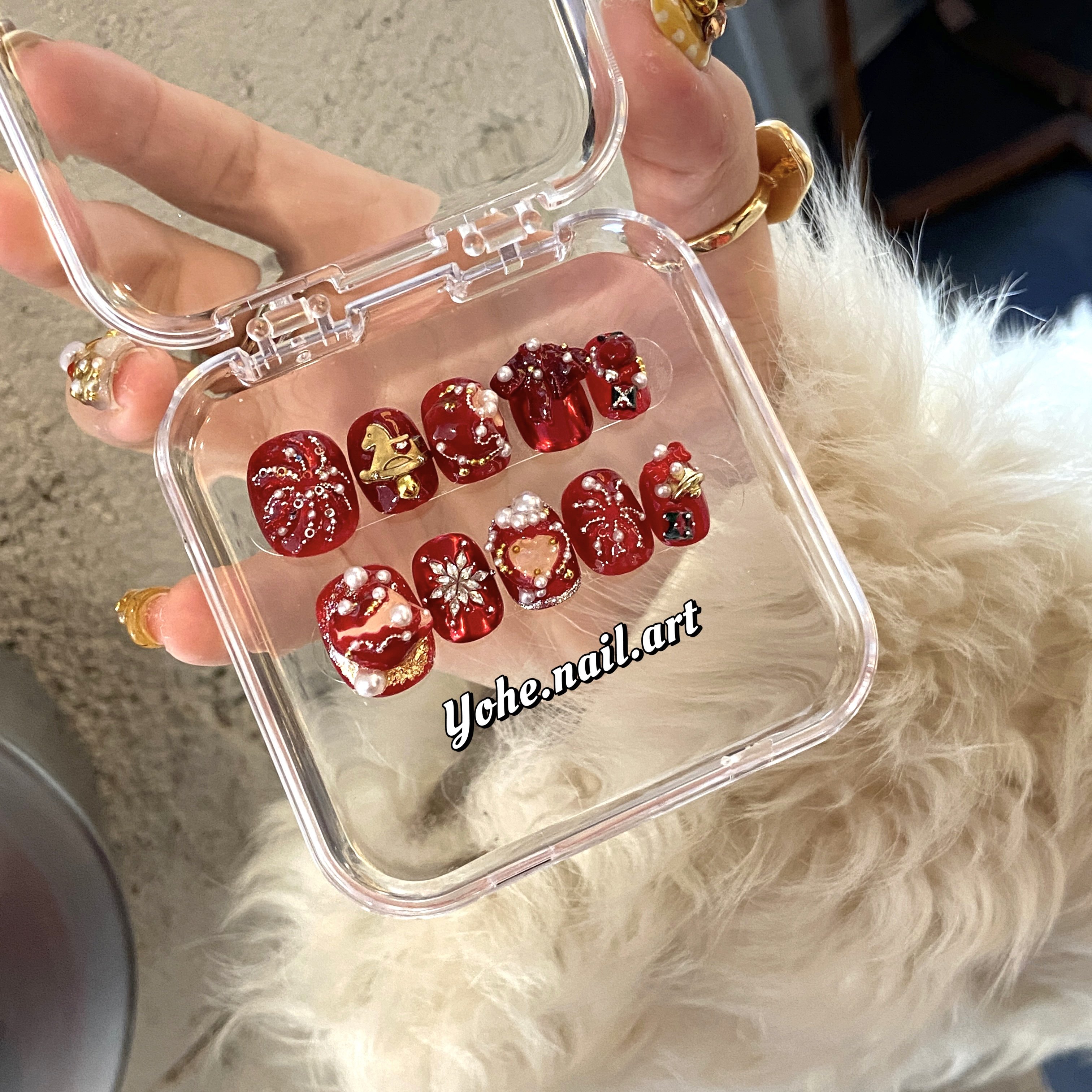 宥荷Studio 新年限定 神马都好穿戴甲美甲定制假指甲手工定制短甲,彩妆/香水/美妆工具,穿戴甲/甲片,淘宝优惠券,粉丝福利购,淘宝优惠卷