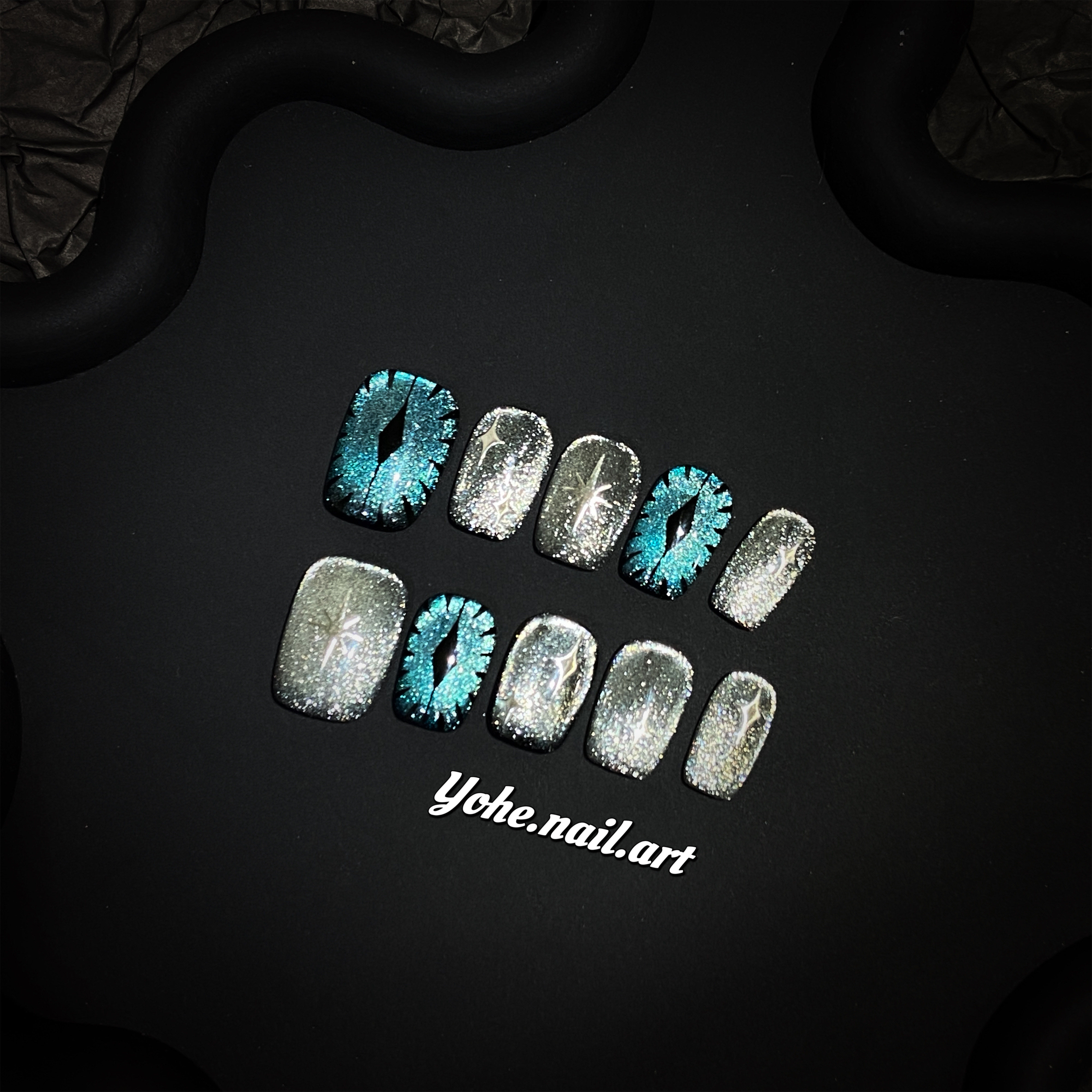 冰川之瞳高级感穿戴甲美甲