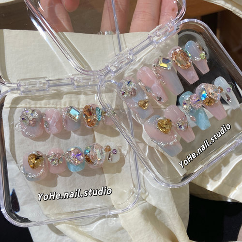 水嘟嘟小众ins风穿戴甲美甲