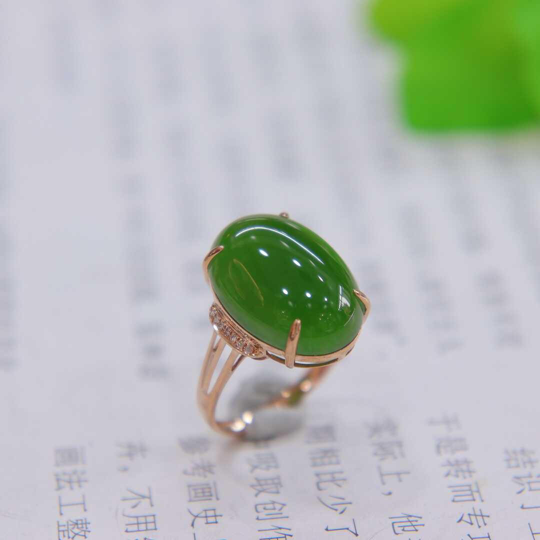 原创设计翡翠金镶玉挂件送老婆