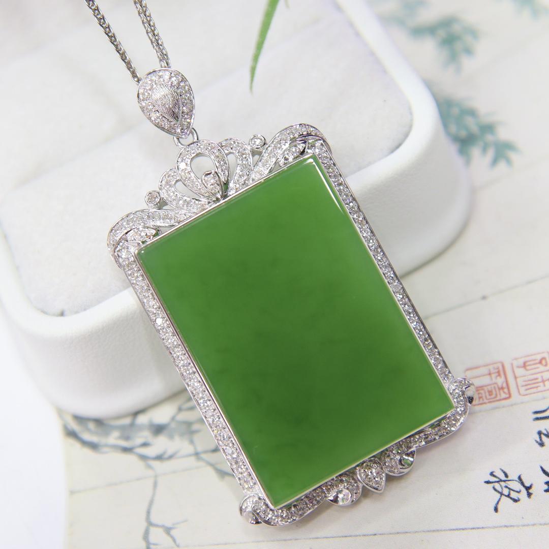 山水高品质如意无事牌银饰项链