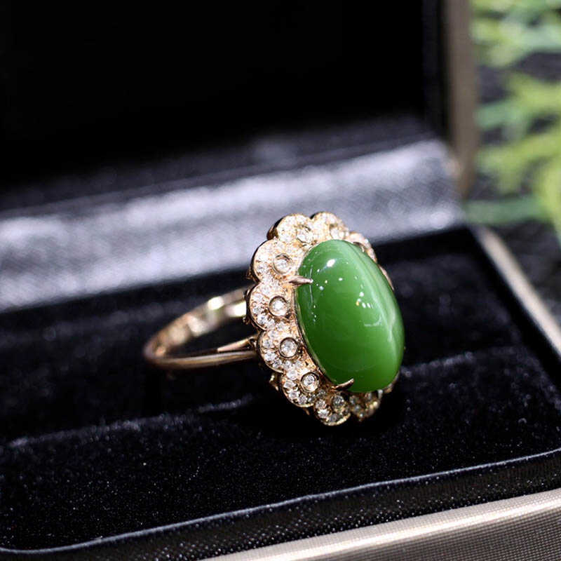 原创设计翡翠金镶玉送老婆礼物