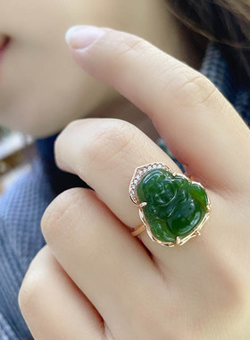 时尚潮流翡翠弥勒佛手饰妈妈老婆