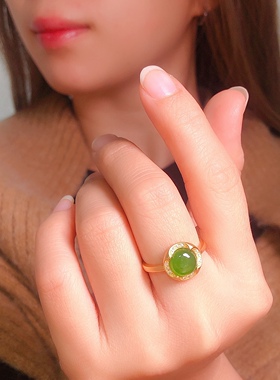 今日福利促销款吊牌碧玉戒指1480