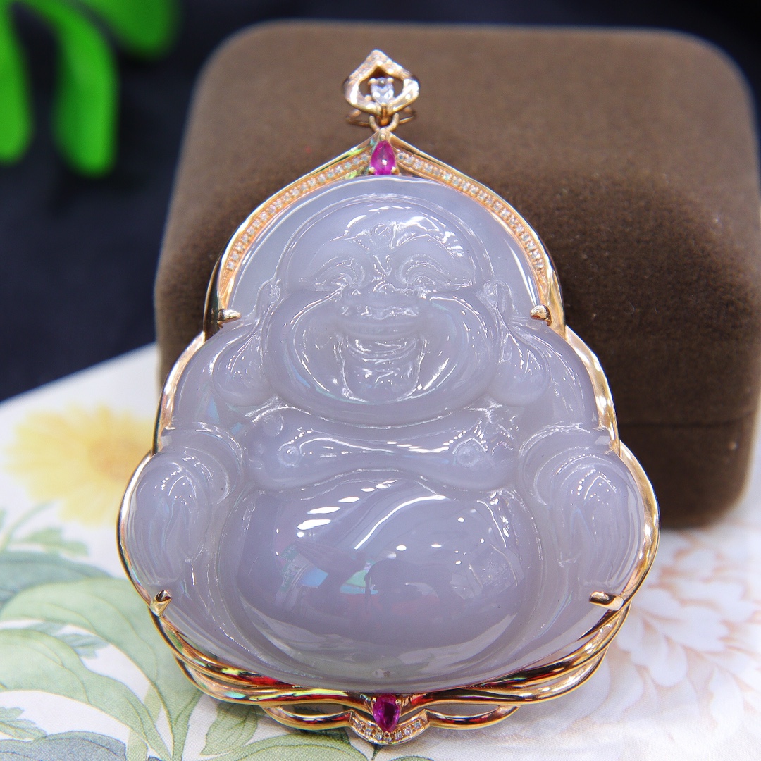 原创设计翡翠金镶玉送妈妈礼物