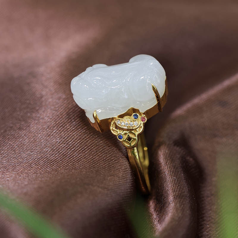 原创设计翡翠金镶玉送妈妈礼物