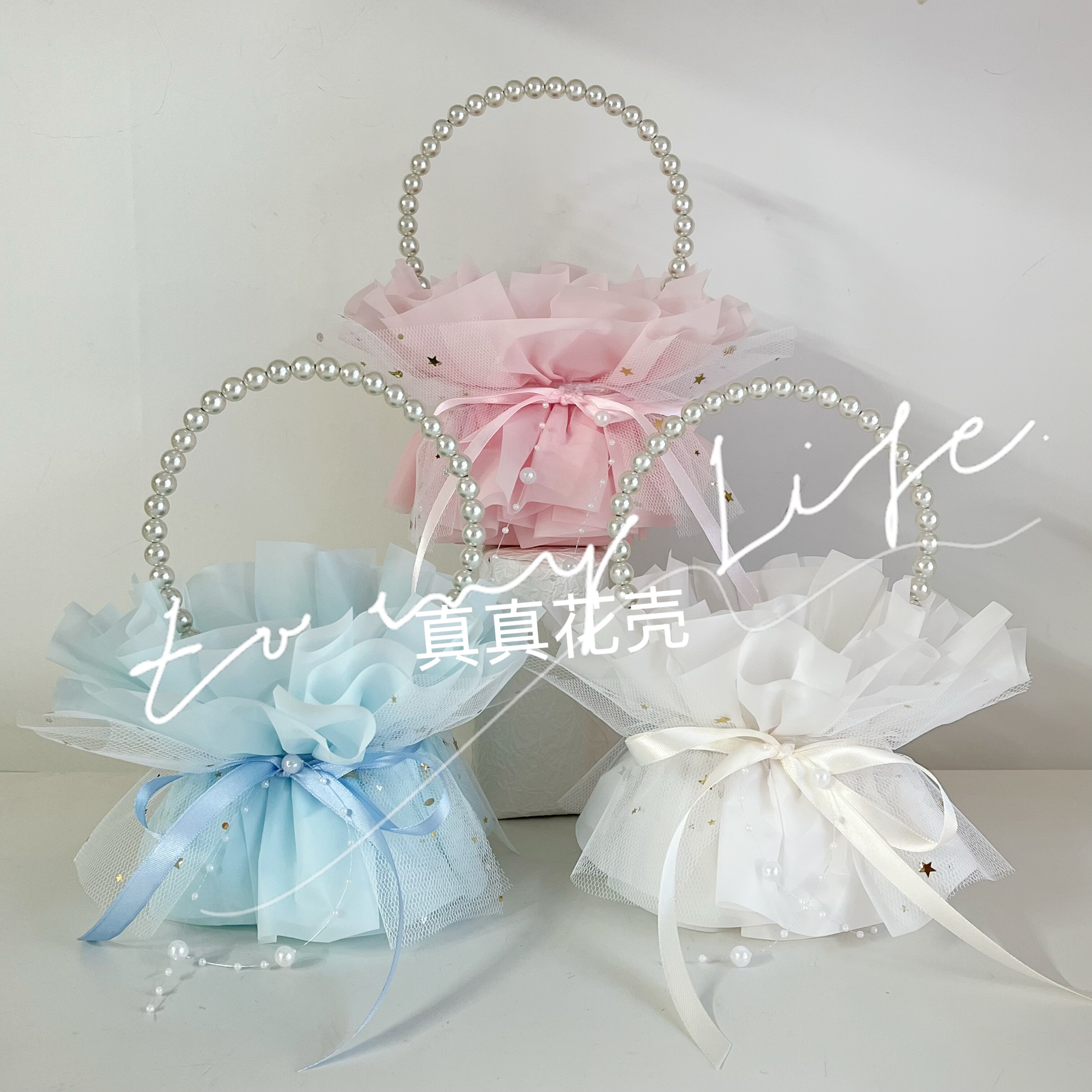 免包装成品花壳小花篮圣诞节六一儿童节教师节棒棒糖巧克力小花束